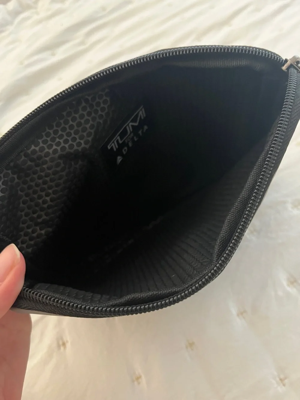 Tumi Gray and Black Two-Tone Toiletry Pouch